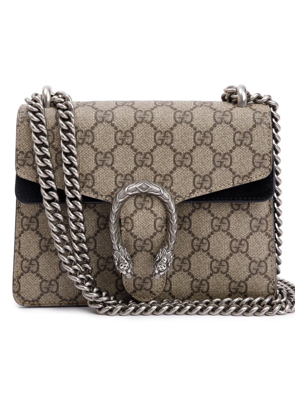 Gucci Beige / Black GG Supreme Dionysus Mini Crossbody / Shoulder Bag